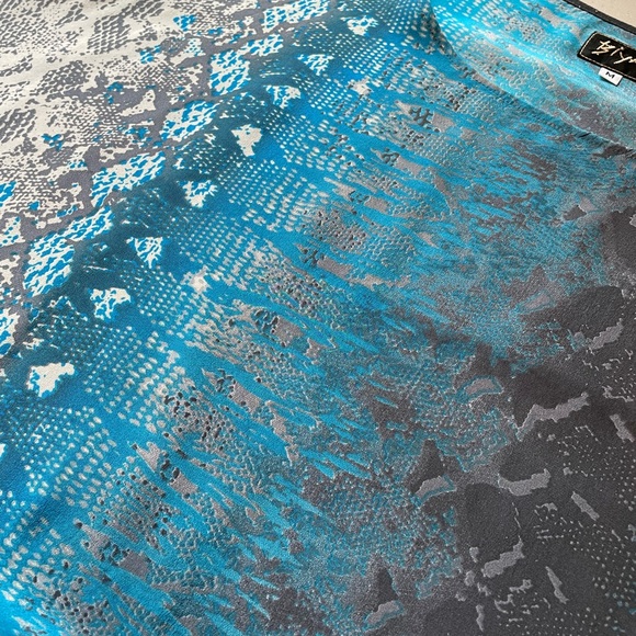 Biya Turquoise/Black Silk Tunic - Picture 4 of 5